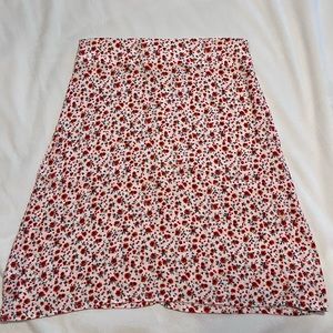 brandy melville | red floral skirt